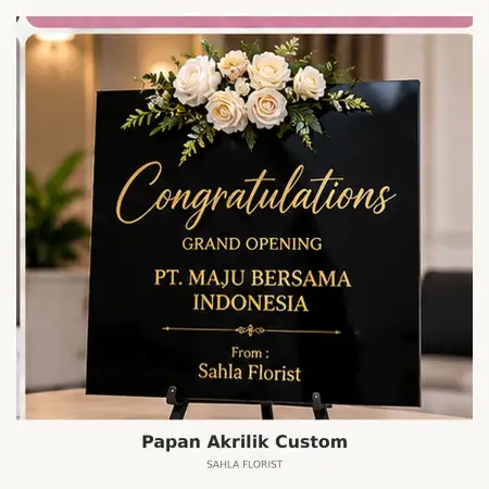 Papan Bunga Akrilik Kelapa Dua Tangerang